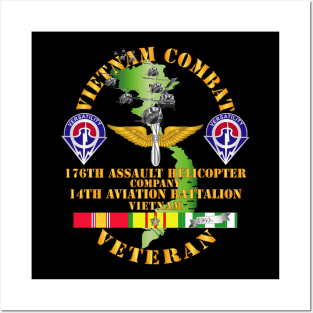 Vietnam Combat Veteran - 176th AHC w 14th Avn Bn Posters and Art